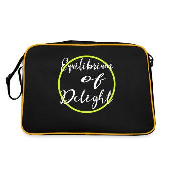 geek finding balance birthday balance in chaos - Retro Bag - black/gold - Back