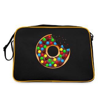donut croquer manger boucher patisserie 12 34 Q - Sac Retro - noir/or - Dos