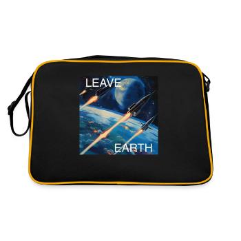 Affiche de Style rétro voyage dans l’espace « Quitter la Terre » - Sac Retro - noir/or - Dos