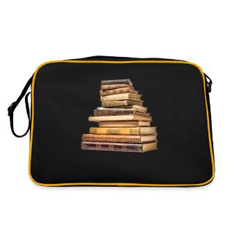 Books are repositories of knowledge - Retro Bag - black/gold - Back