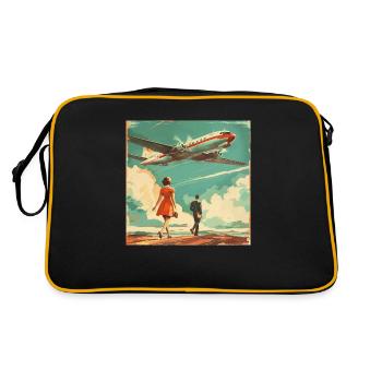 Publicité vintage d’une compagnie aérienne (fictive) - Sac Retro - noir/or - Dos