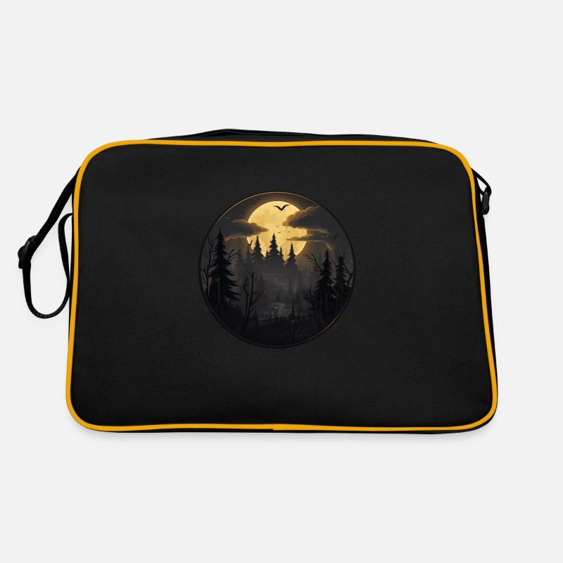 Dunkler Wald Retro Tasche