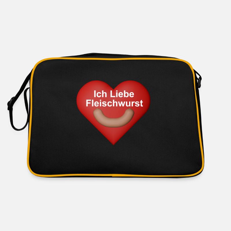 Ich Liebe Fleischwurst Retro Tasche