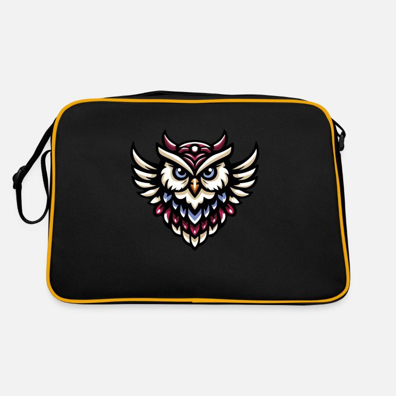 Coole fliegende Eule Retro Tasche