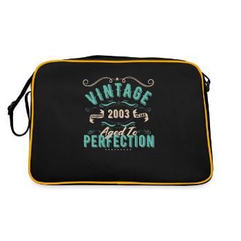 Jahrgang 2003 - 2003 Geburtstagsgeschenk - Retro Tasche - Schwarz/Gold - Hinten