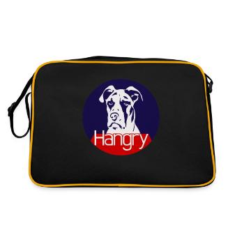 Chien dogue allemand affamé - Un chien affamé dane de jour - Sac Retro - noir/or - Dos