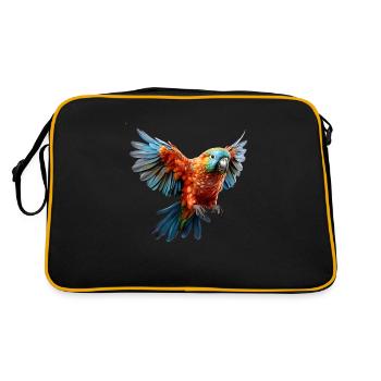 Toutes les espèces de perroquets sont des animaux sociaux - Sac Retro - noir/or - Dos