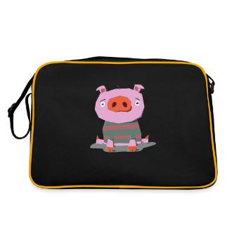 Bébé cochon - Sac Retro - noir/or - Dos
