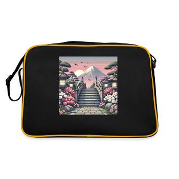 Japan Vintage Bridge Way - Retro Bag - black/gold - Back