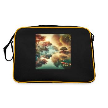 Japan Vintage Koi Pond - Retro Bag - black/gold - Back