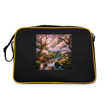 Japan Vintage Garden - Retro Bag - black/gold - Back