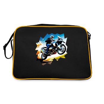 Flying motorcycle - Retro Bag - black/gold - Back