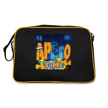 APERO TIME CHEMISTRY - Sac Retro - noir/or - Dos
