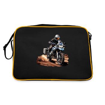 Motorcycle GS off-road - Retro Bag - black/gold - Back