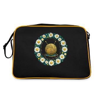 Pelote de laine - Sac Retro - noir/or - Dos