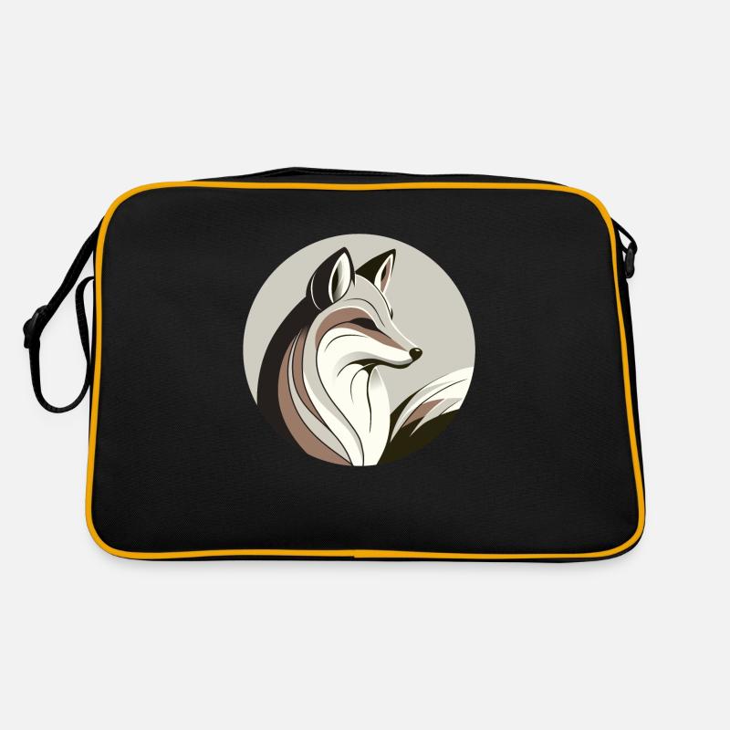 Renard dans un cercle Sac Retro