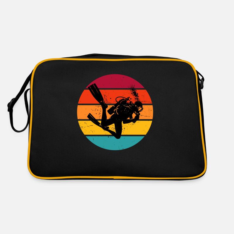 Free Dive Scuba Diver Diver Men Retro Bag