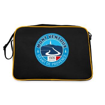 Mont Ventoux - der Gigant der Provence - Retro Tasche - Schwarz/Gold - Hinten