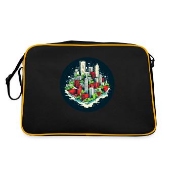 The city an architectural masterpiece - Retro Bag - black/gold - Back