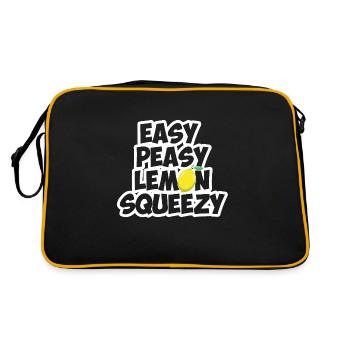Easy peasy lemon squeezy Gaming - Retro Tasche - Schwarz/Gold - Hinten