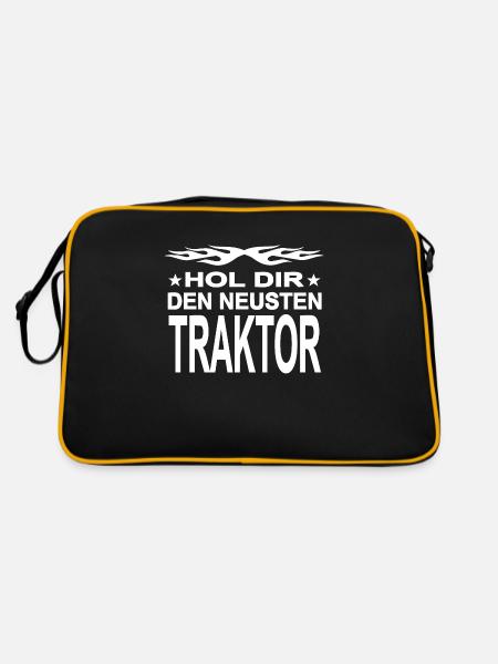 Traktor - Retro Tasche - Schwarz/Gold