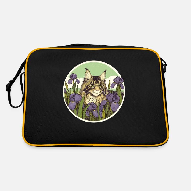 Braun getigerte Katze Iris Retro Tasche