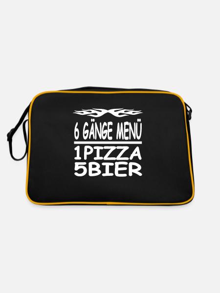 Bier - Retro Tasche - Schwarz/Gold