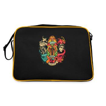 Rébellion avec élégance - Sac Retro - noir/or - Dos