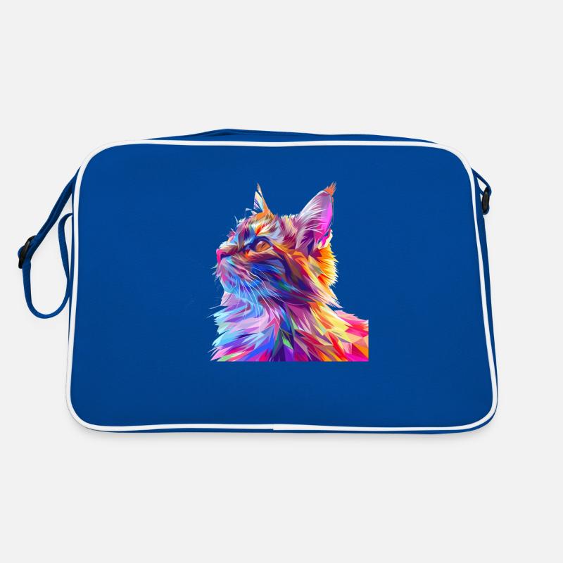 Polygone chat style bande dessinée Sac Retro