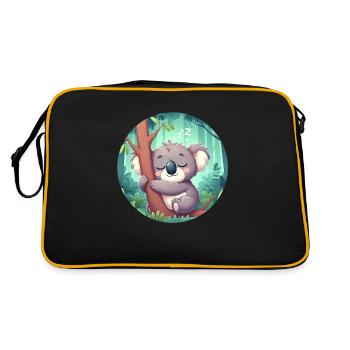 Koala heureux Koala Ours Koala - Sac Retro - noir/or - Dos