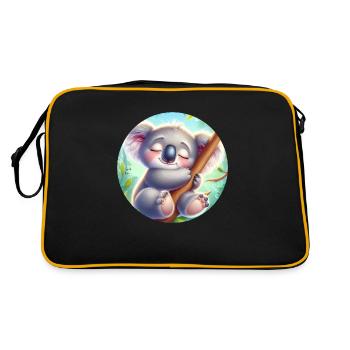 Koala heureux Koala Ours Koala - Sac Retro - noir/or - Dos