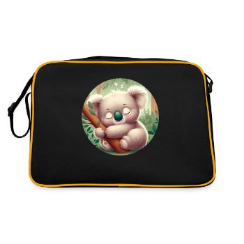 Koala heureux Koala Ours Koala - Sac Retro - noir/or - Dos