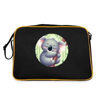 Koala heureux Koala Ours Koala - Sac Retro - noir/or - Dos