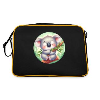 Koala heureux Koala Ours Koala - Sac Retro - noir/or - Dos