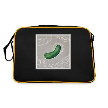 Another cucumber - Retro Bag - black/gold - Back