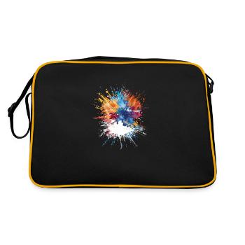 Farbexplosion - Retro Tasche - Schwarz/Gold - Hinten