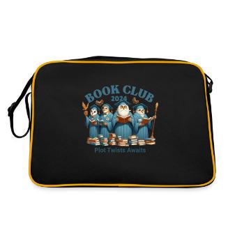 Book Club 2024 Tee: Dive into Stories with Scholar - Retro Bag - black/gold - Back