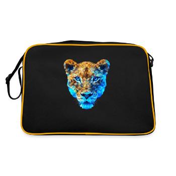 Tigre polygonal - Sac Retro - noir/or - Dos