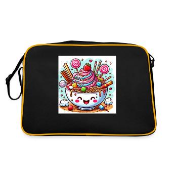 Sweet ramen - Retro Bag - black/gold - Back