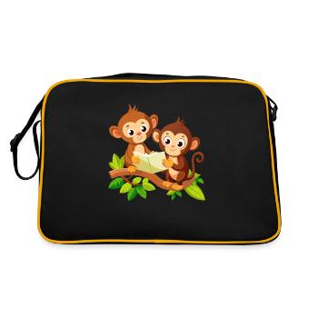 Jungle Junior: Playful Monkey Adventure - Retro Bag - black/gold - Back