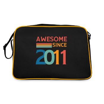 Awesome since 2011 - Retro Bag - black/gold - Back