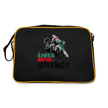 Palestinian Lives Matter - Retro Bag - black/gold - Back