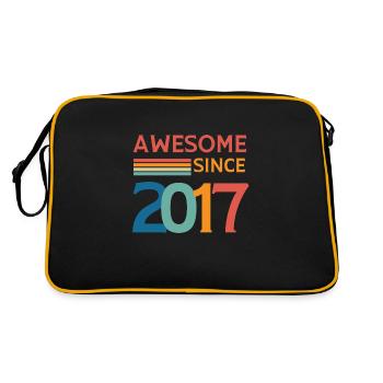 Awesome since 2017 - Sac Retro - noir/or - Dos