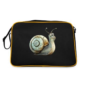 Funny Vineyard Snail - Retro Bag - black/gold - Back