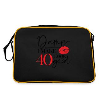 Make 40 Level - Retro Tasche - Schwarz/Gold - Hinten