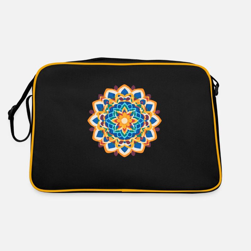 Mandala Pattern Colors Symmetrical3 Retro Bag