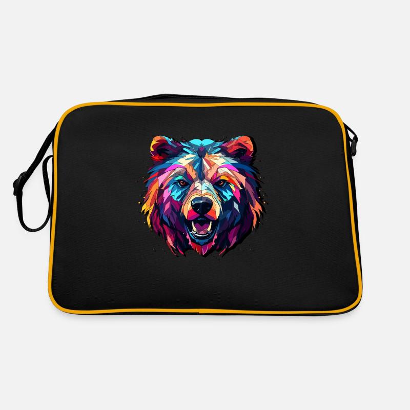 Conception abstraite de l’ours - Impression d’ours Sac Retro