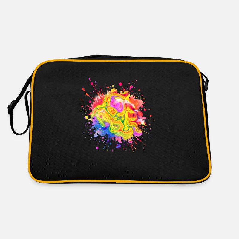 splash drop liquid abstract background water wave Retro Bag