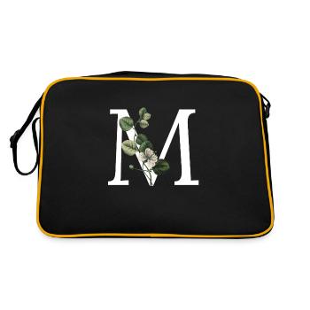 lettre m botanique vert - Sac Retro - noir/or - Dos