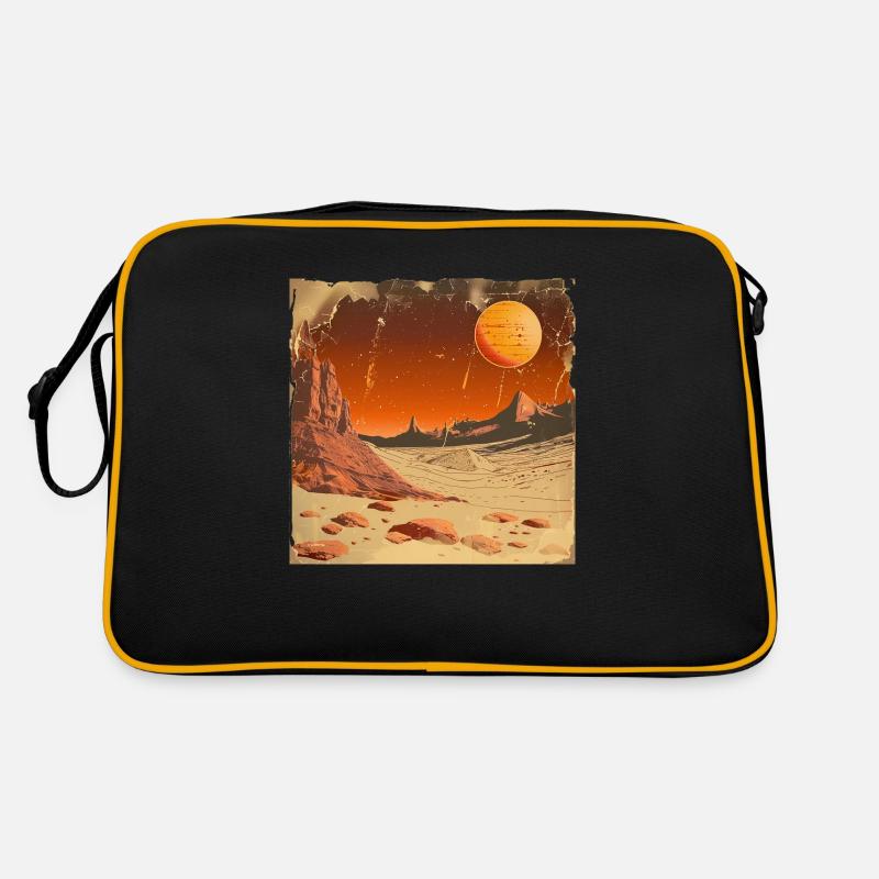 Mars - Retro Tasche - Schwarz/Gold